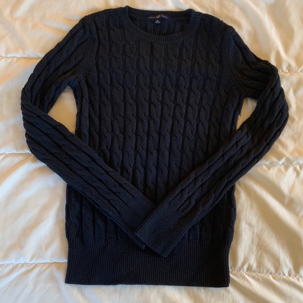 GAP | navy cable knit sweater